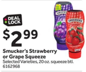 Stop&Shop Smucker's strawberry or grape squeeze offer