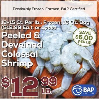 DeCicco & Sons Peeled & deveined colossal shrimp offer