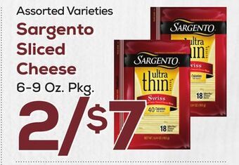 DeCicco & Sons Sargento sliced cheese offer