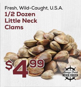 DeCicco & Sons 1/2 dozen little neck clams offer