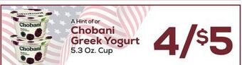 DeCicco & Sons Chobani greek yogurt offer
