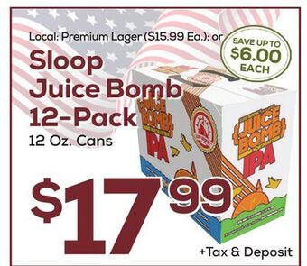 DeCicco & Sons Sloop juice bomb 12-pack offer