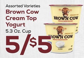 DeCicco & Sons Brown cow cream top yogurt offer