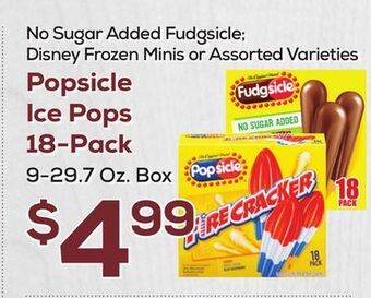 DeCicco & Sons Popsicle ice pops 18-pack offer