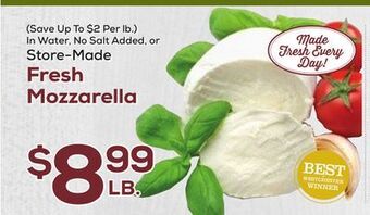 DeCicco & Sons Fresh mozzarella offer
