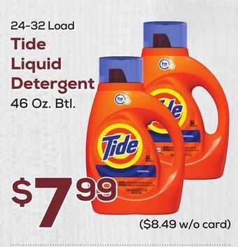 DeCicco & Sons Tide liquid detergent offer