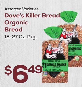 DeCicco & Sons Dave's killer bread organic bread offer