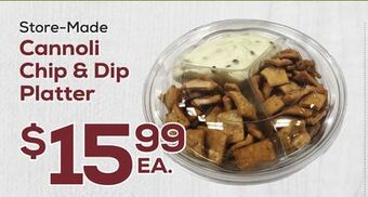DeCicco & Sons Cannoli chip & dip platter offer