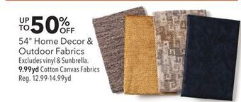 JOANN Cotton canvas fabrics offer