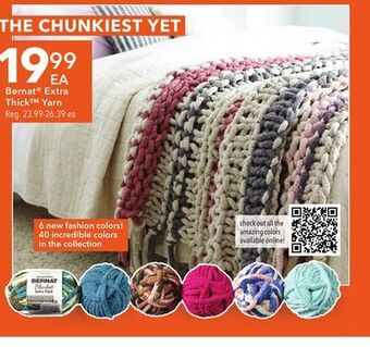 JOANN Bernat extra thick yarn offer