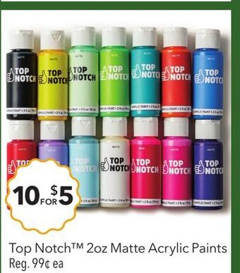 JOANN Top notch 2oz matte acrylic paints offer