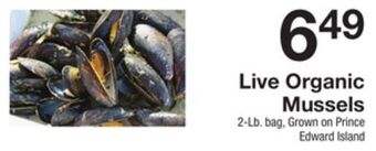The Fresh Grocer Live organic mussels offer