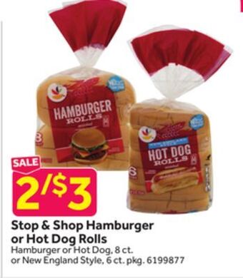 Stop&Shop Stop & shop hamburger or hot dog rolls offer