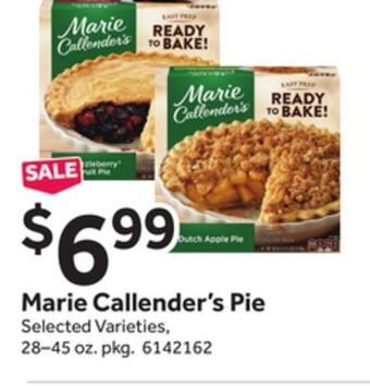 Stop&Shop Marie callender's pie offer