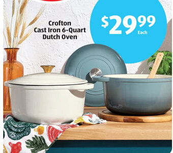 Aldi Crofton Cast Iron 6-Quart Dutch Oven offer