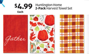 Aldi Huntington Home 2-Pack Harvest Towel Set offer