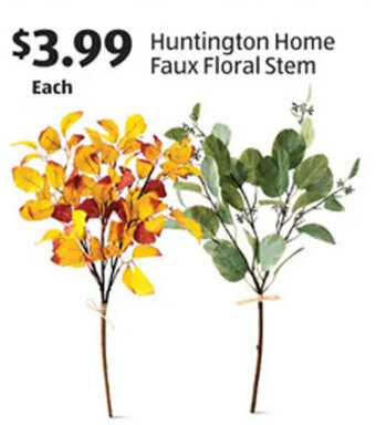 Aldi Huntington Home Faux Floral Stem offer