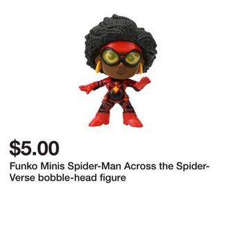 Five Below Funko minis spider-man across the spider-verse bobble-head figure offer