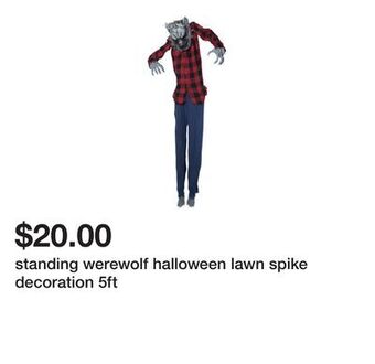Five Below Standing werewolf halloween lawn spike decoration 5ft offer