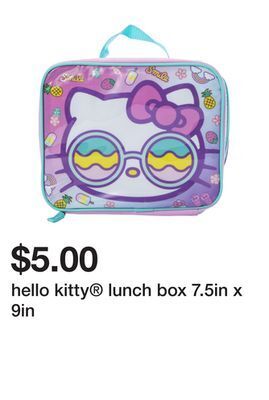 Five Below Hello kitty lunch box 7.5in x 9in offer