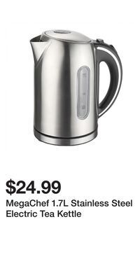 BJ’s Megachef 1.7l stainless steel electric tea kettle offer
