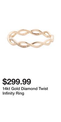 TJ Maxx 14kt gold diamond twist infinity ring offer