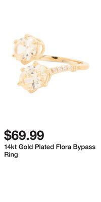 TJ Maxx 14kt gold plated flora bypass ring offer