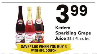 ACME Kedem sparkling grape juice offer