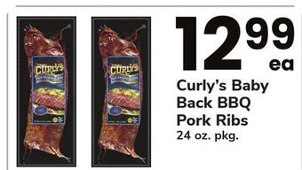 ACME Curly's baby back bbq pork ribs offer