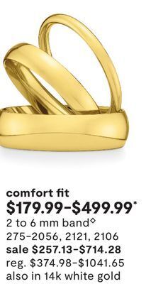 JC Penney 2 to 6 mm band◊ offer