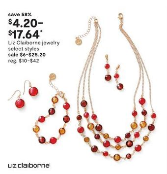 JC Penney Liz claiborne jewelry offer