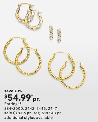 JC Penney Earrings‡ offer