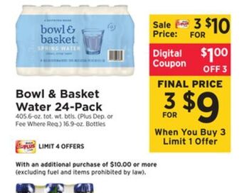 ShopRite Water 24-pack offer