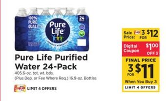 ShopRite Purified water 24-pack offer