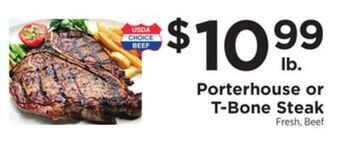 ShopRite Porterhouse or t-bone steak offer