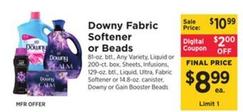 ShopRite Fabric softener or beads offer