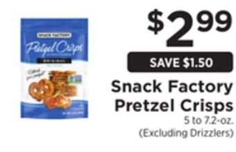 ShopRite Pretzel crisps offer