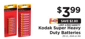 ShopRite Super heavy duty batteries offer
