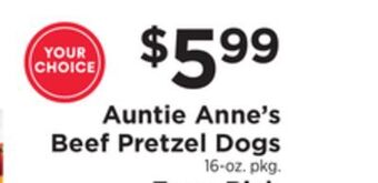 ShopRite Beef pretzel dogs offer