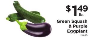 ShopRite Green squash & purple eggplant offer
