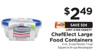 ShopRite Large food containers offer