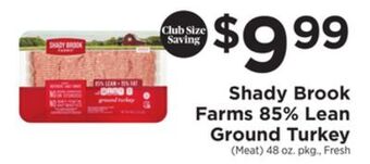 ShopRite 85% lean ground turkey offer