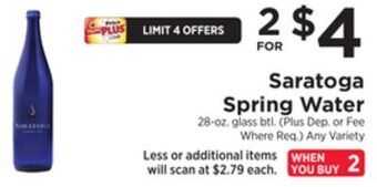ShopRite Spring water offer