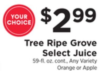 ShopRite Grove select juice offer