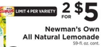 ShopRite All natural lemonade offer