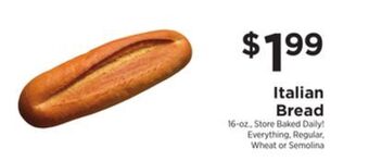 ShopRite Italian bread offer