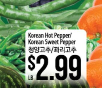 Hmart Korean hot pepper/ korean sweet pepper offer