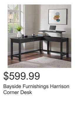 Costco Bayside furnishings harrison corner desk offer