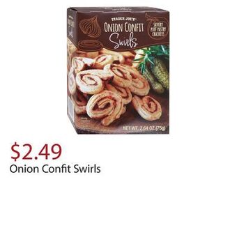 Trader Joe's Onion confit swirls offer