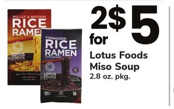 ACME Lotus foods miso soup offer